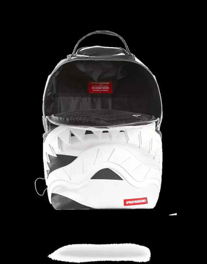 Zaini Sprayground Phantom Bianco - Design Squalo in Gomma Lucido per Stile Unico