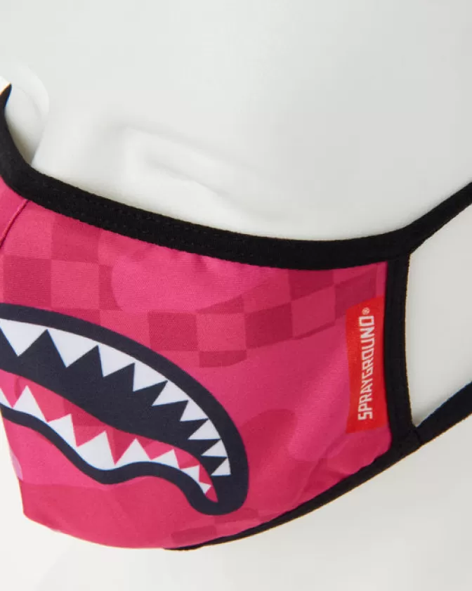 Mascherine Sprayground con Stampa Squalo Anime Rosa - Morbide e Adattabili per una Vestibilità Perfetta
