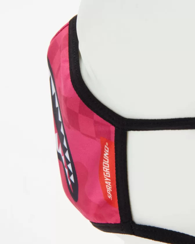 Mascherine Sprayground con Stampa Squalo Anime Rosa - Morbide e Adattabili per una Vestibilità Perfetta