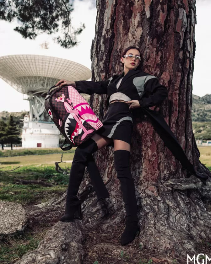 Zaino Sprayground Limited Edition Pink Panther - Design Esclusivo Rivelazione DLXV, Stile Streetwear Unico con Tema Iconico