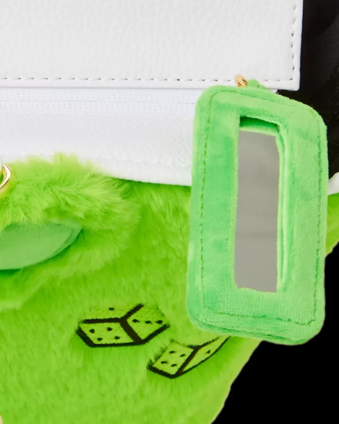 Sprayground - Borsa a Tracolla Peluche Orsetto Portafortuna | Modello Premium in Tessuto Verde Smeraldo con Design Esclusivo
