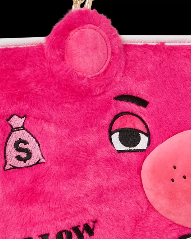Sprayground | Borraccia Morbida MoneyBear in Peluche - Tracolla Elegante Rosa