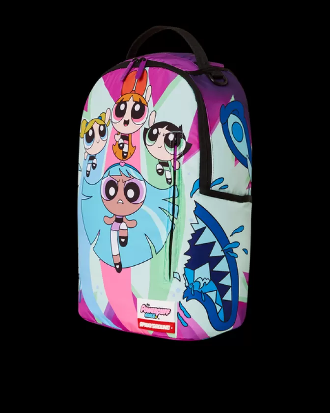 Zaino Sprayground Limited Edition Powerpuff Girls - Squalo Feroce con Design Grafico Originale e Stile Unico per Giovani Audaci