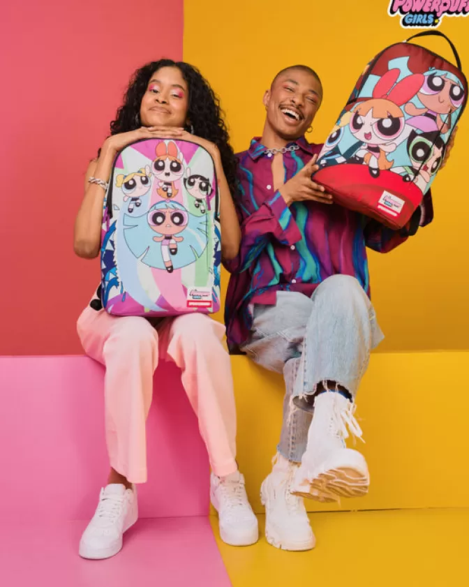 Zaino Sprayground Limited Edition Powerpuff Girls - Squalo Feroce con Design Grafico Originale e Stile Unico per Giovani Audaci