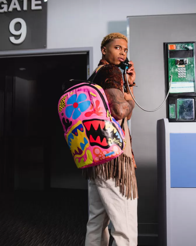 Zaino Sprayground: Viaggio Psichedelico per Esploratori Urbani - Tracolla Unisex con Stampa Allucinante