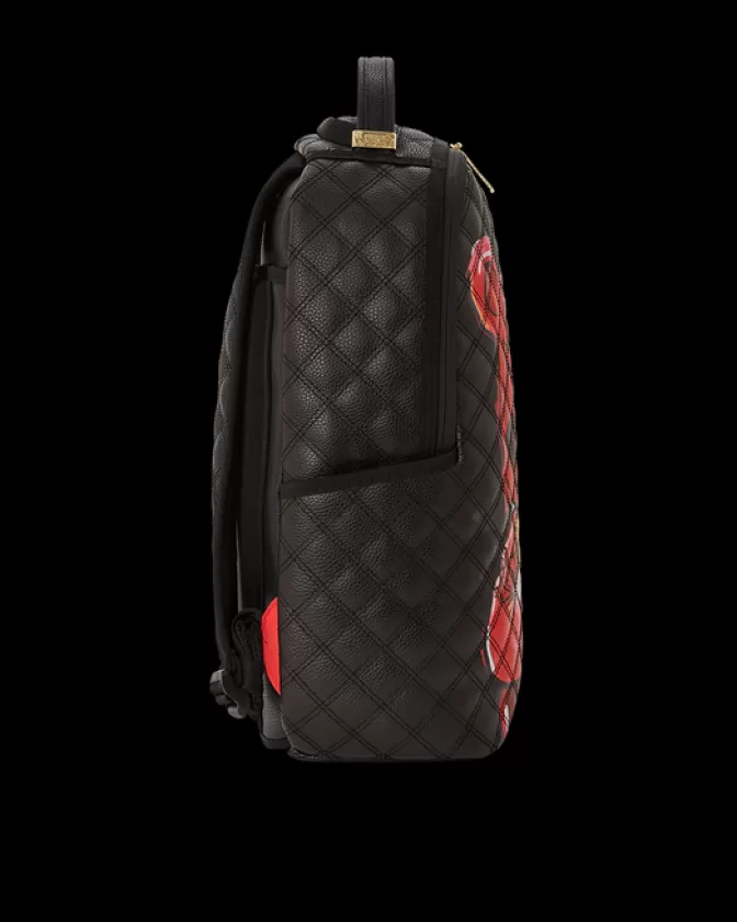 Zaino Sprayground Edizione Speciale con Orso Diablo Dipinto a Mano - Design Trapuntato Artistico Modello DLXV