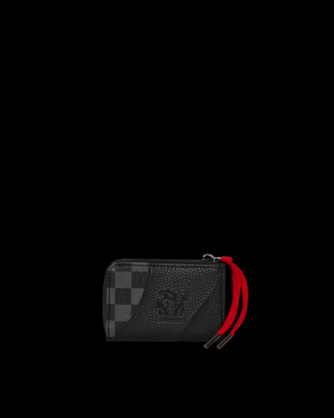 Portafoglio Sprayground Phantom Shadow - Design Sportivo in Tema Pista, Stile Futurista con Rivestimento Stealth