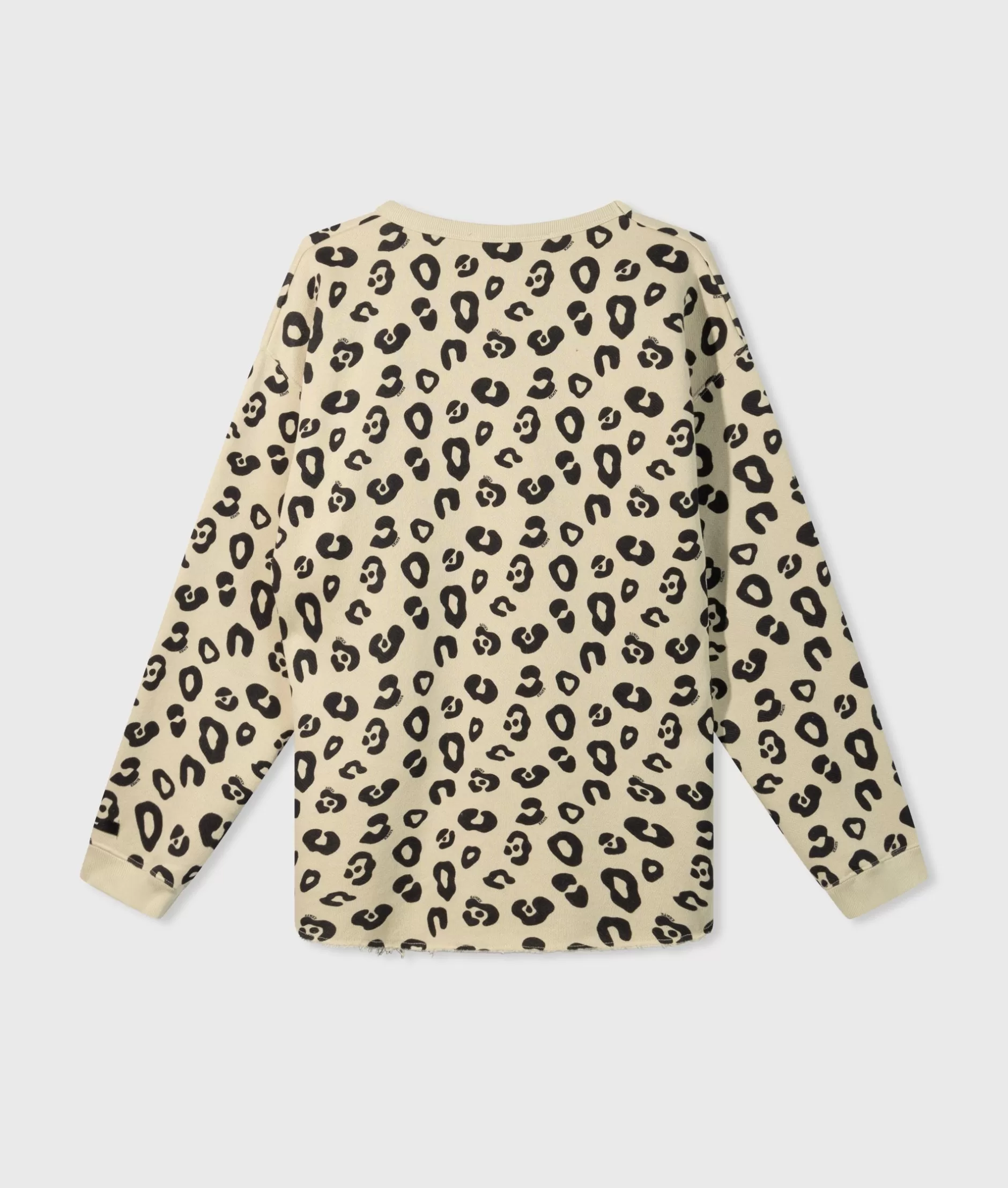Felpa Donna 10DAYS con Bordi Sfilacciati - Stampa Leopardata per un Look Grintoso