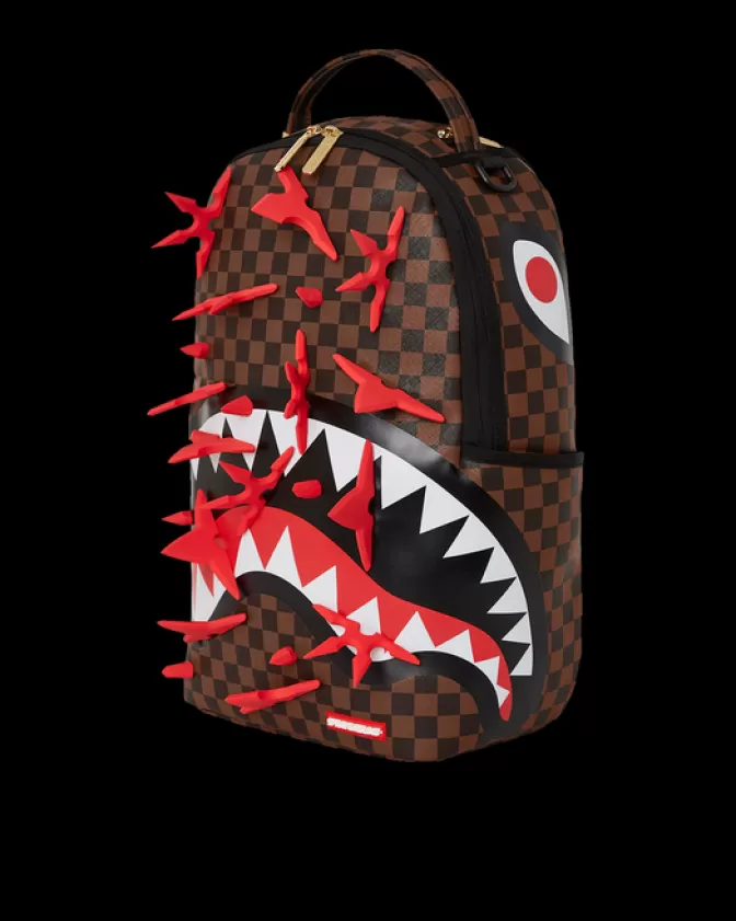 Zaino Sprayground con Shuriken 3D Iperrealistiche - Design Distruttivo Modello DLXV | Stile Unico per Urban Warriors