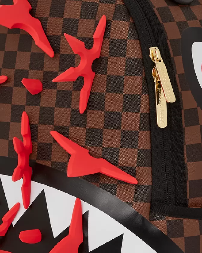 Zaino Sprayground con Shuriken 3D Iperrealistiche - Design Distruttivo Modello DLXV | Stile Unico per Urban Warriors