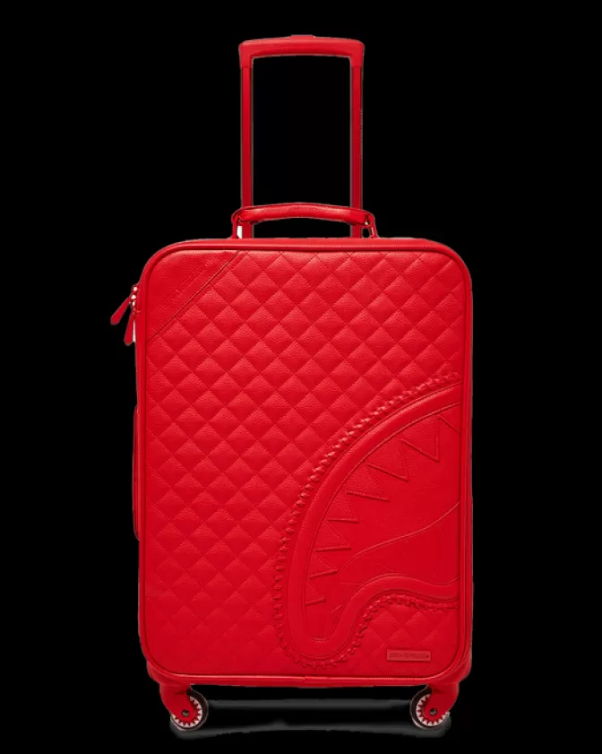 VALIGIA A MANO SPRAYGROUND ROSSO RIVIERA - BAGAGLIO STILE JETSET PER VIAGGI TROPICALI 

(：，