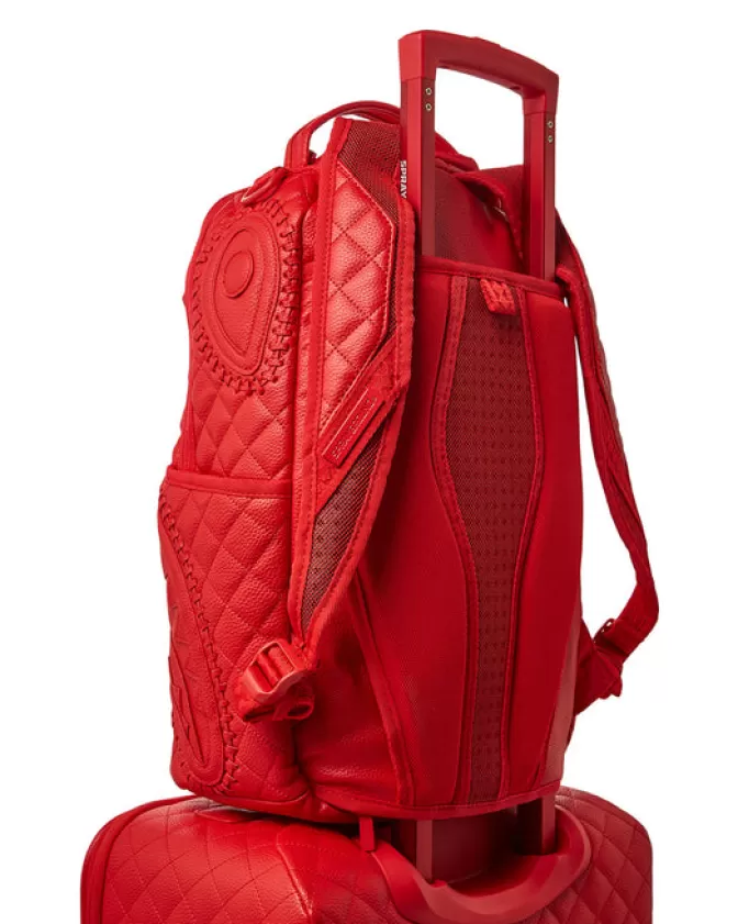 VALIGIA A MANO SPRAYGROUND ROSSO RIVIERA - BAGAGLIO STILE JETSET PER VIAGGI TROPICALI 

(：，