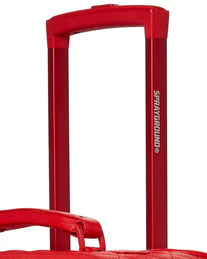 VALIGIA A MANO SPRAYGROUND ROSSO RIVIERA - BAGAGLIO STILE JETSET PER VIAGGI TROPICALI 

(：，