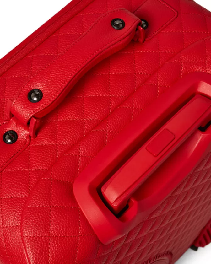 VALIGIA A MANO SPRAYGROUND ROSSO RIVIERA - BAGAGLIO STILE JETSET PER VIAGGI TROPICALI 

(：，