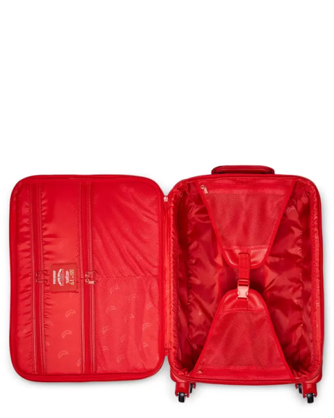 VALIGIA A MANO SPRAYGROUND ROSSO RIVIERA - BAGAGLIO STILE JETSET PER VIAGGI TROPICALI 

(：，