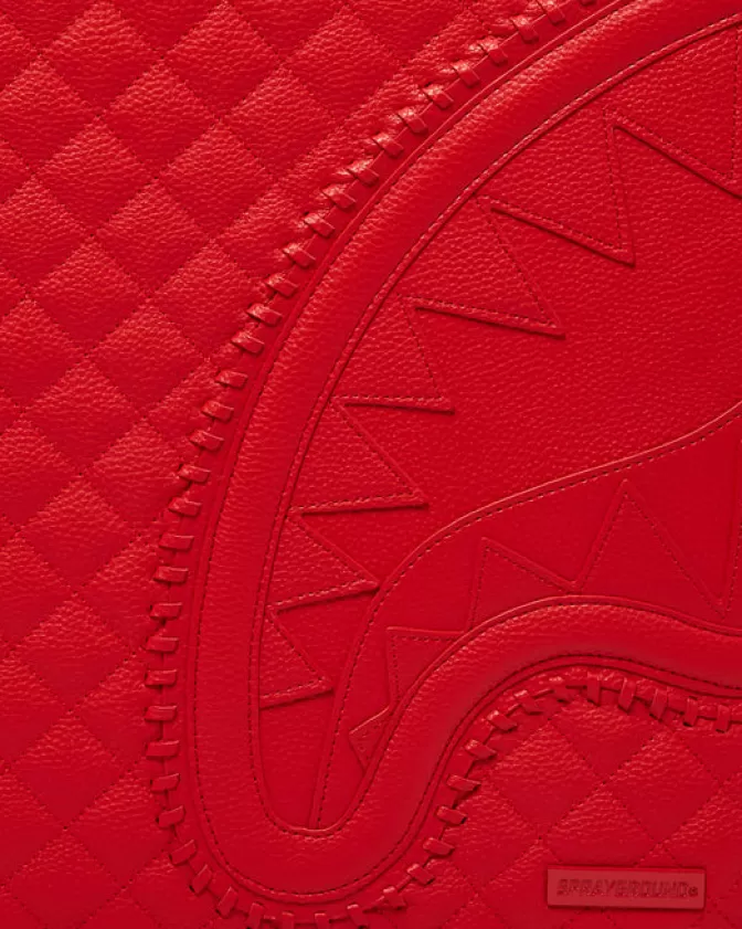 VALIGIA A MANO SPRAYGROUND ROSSO RIVIERA - BAGAGLIO STILE JETSET PER VIAGGI TROPICALI 

(：，