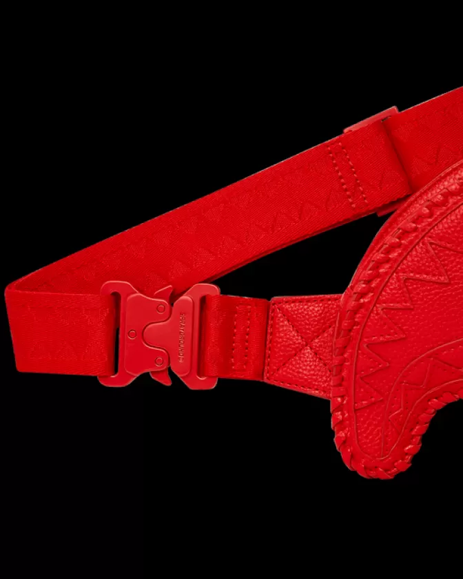 Borsa a tracolla Sprayground con motivo squalo - Rosso Riviera, design audace e pratico