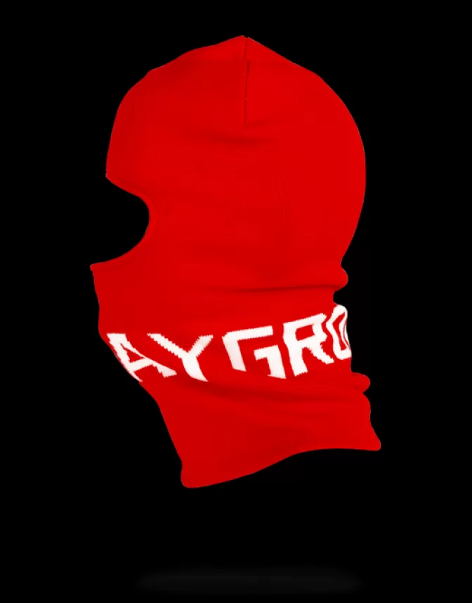 Sprayground Passamontagna Invernale con Dettagli Rossi - Maschera Termica per Sport sulla Neve