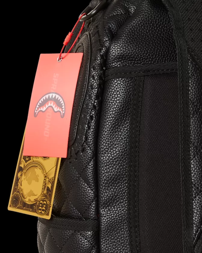 Zaino Elegante Sprayground Stile Riviera - Nero Assoluto con Design a Tema Marino, Ideale per Viaggi e Vita Urbana (Originale)