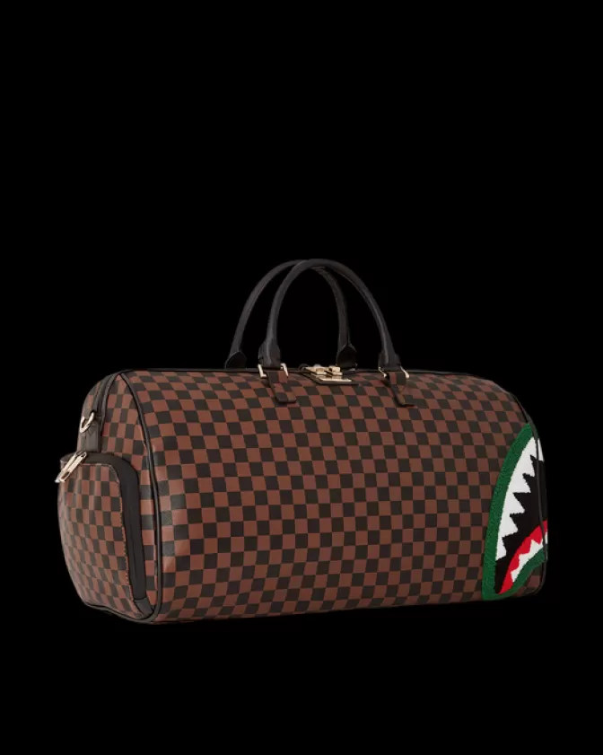Sprayground Borsa da Viaggio con Stampa Squalo - Edizione Speciale Romeo Air Italia, Design Aerodinamico per Stile Urbano
