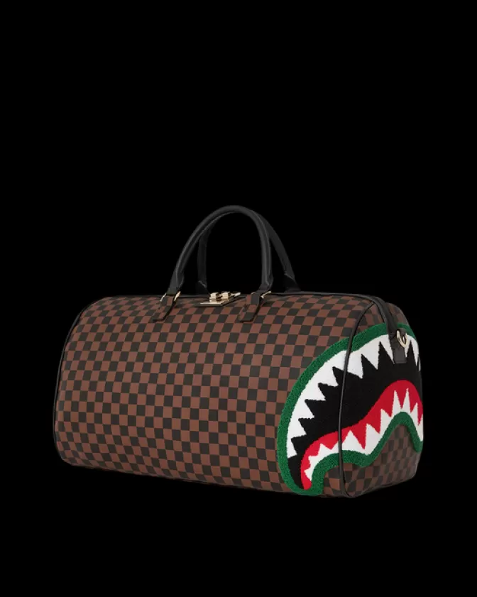 Sprayground Borsa da Viaggio con Stampa Squalo - Edizione Speciale Romeo Air Italia, Design Aerodinamico per Stile Urbano