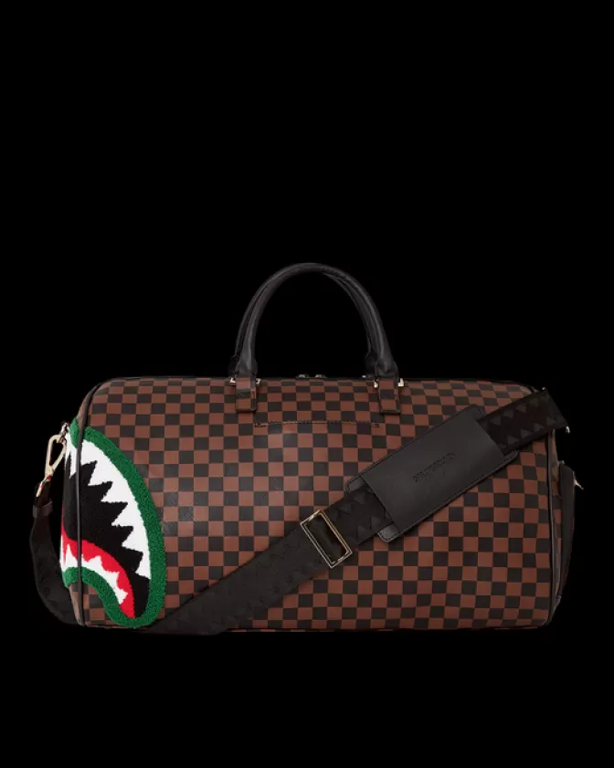 Sprayground Borsa da Viaggio con Stampa Squalo - Edizione Speciale Romeo Air Italia, Design Aerodinamico per Stile Urbano