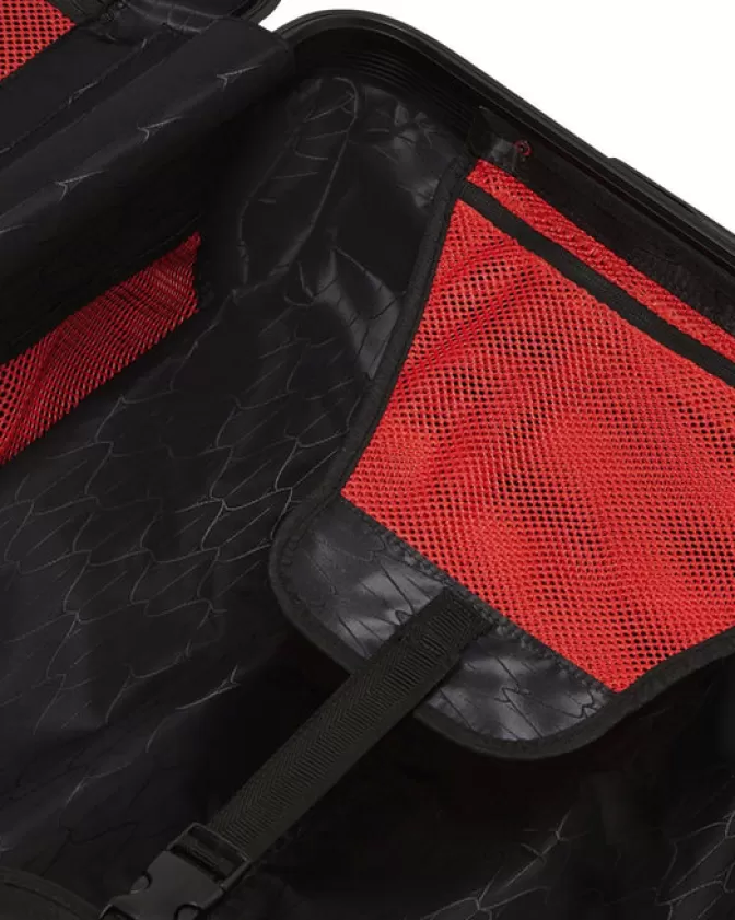 Valigia Cabina Rigida Sprayground - Design Sharknautics con Stampa Rosa Palazzina, Bagaglio a Mano Elegante per Viaggi Stilistici