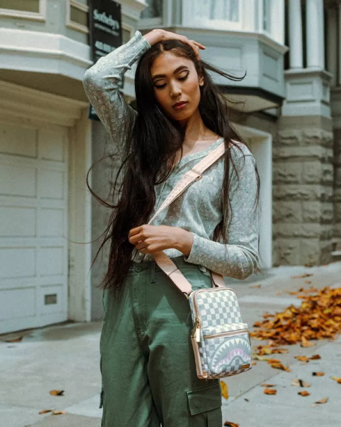 Borse a Tracolla Sprayground | Modello Palais con Stampe Botaniche e Design Crossbody Rosa Imperiale
