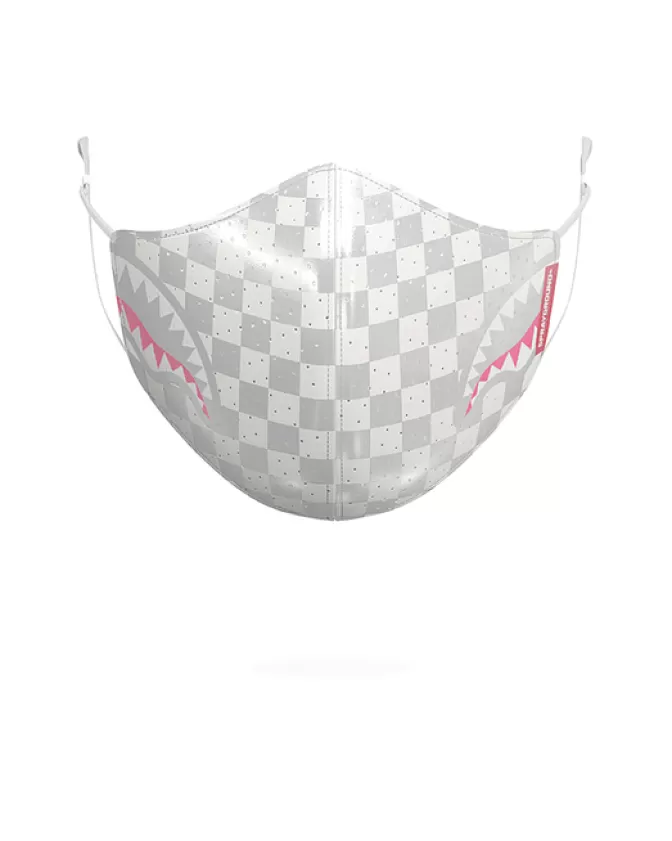 Sprayground Mascherina Viso in Pelle Vegana con Motivo Rosa Eterna - Design Unisex e Conforto Duraturo