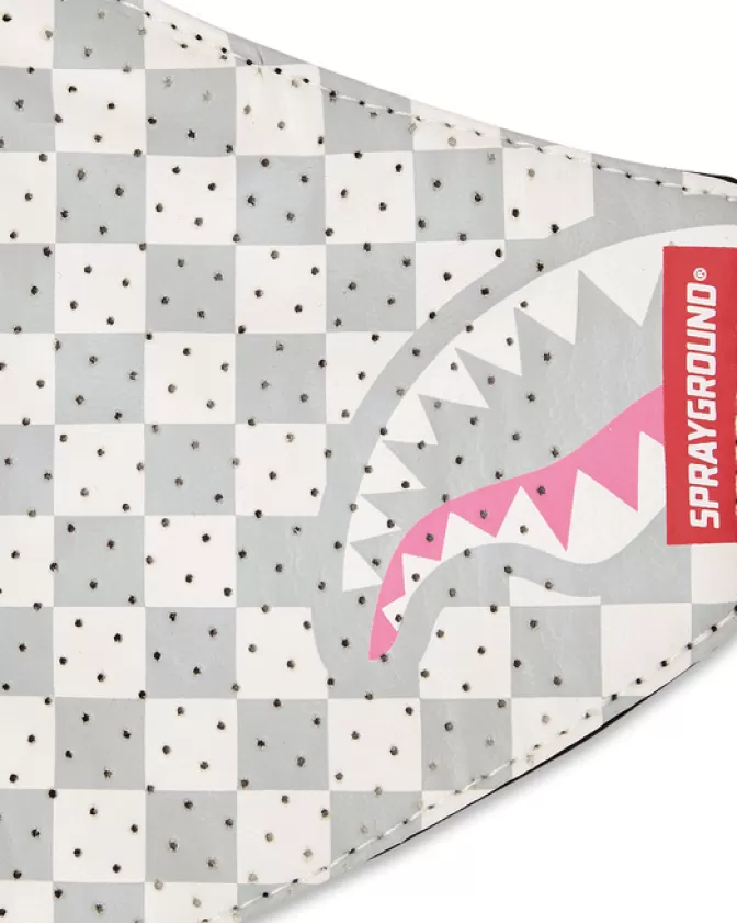 Sprayground Mascherina Viso in Pelle Vegana con Motivo Rosa Eterna - Design Unisex e Conforto Duraturo