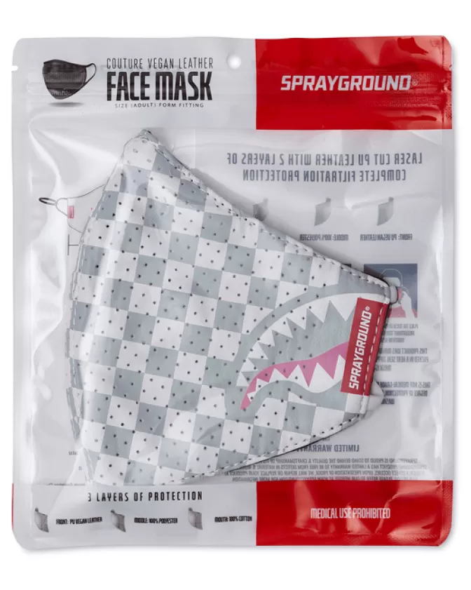 Sprayground Mascherina Viso in Pelle Vegana con Motivo Rosa Eterna - Design Unisex e Conforto Duraturo