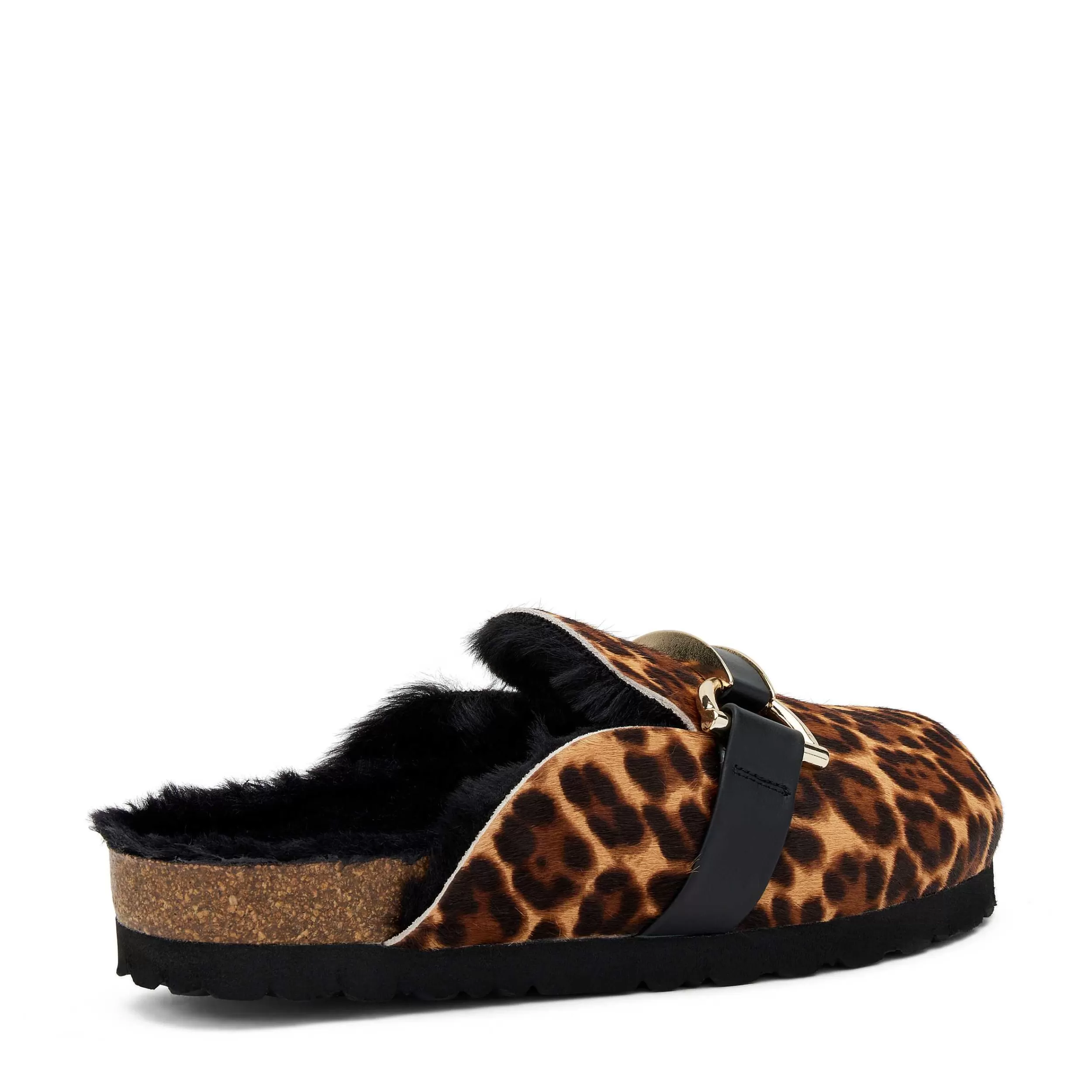 Sandali Donna Eleganti in Vera Pelle con Effetto Ponyhair - Stile Classico con Fibbia Decorativa a Forma di Fibia