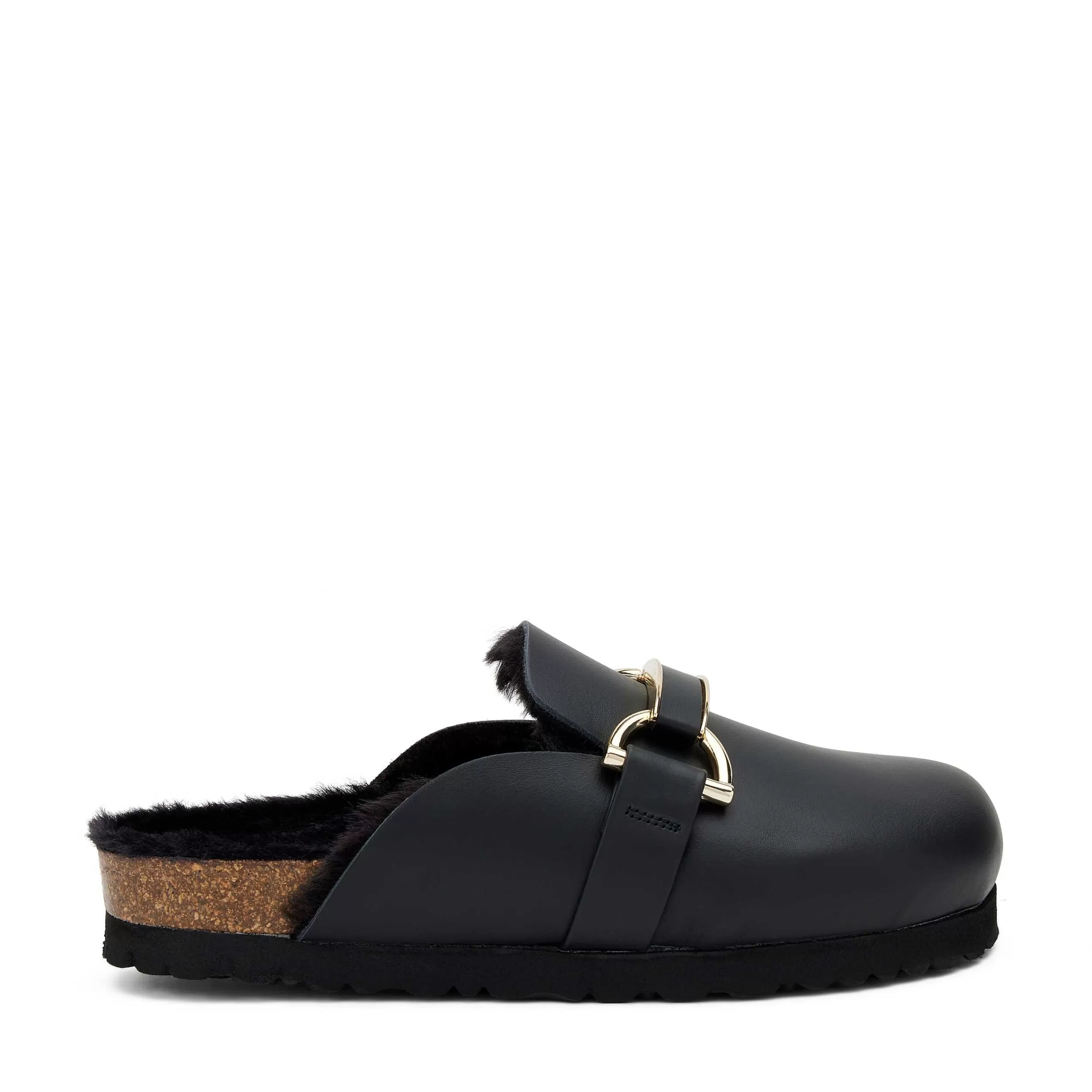 Eleganti Pantofole Donna in Pelle con Fibbia Decorativa - Sabot Stile Francese Comodi per Tutto il Giorno