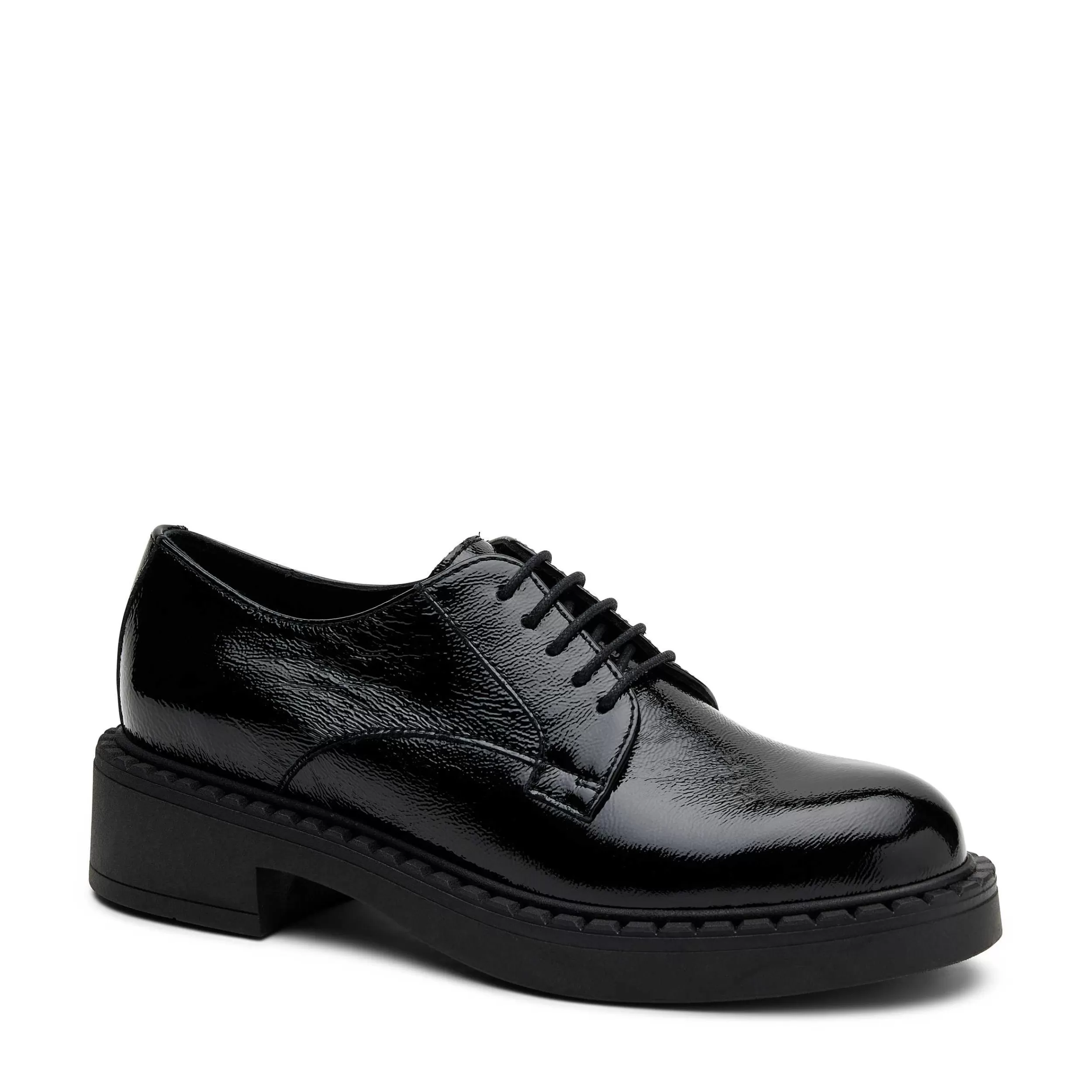 Scarpe Eleganti con Lacci in Pelle Laccata - Mocassini Donna con Suola Rialzata, Design Confortevole e Stile Versatile per Tutto il Giorno