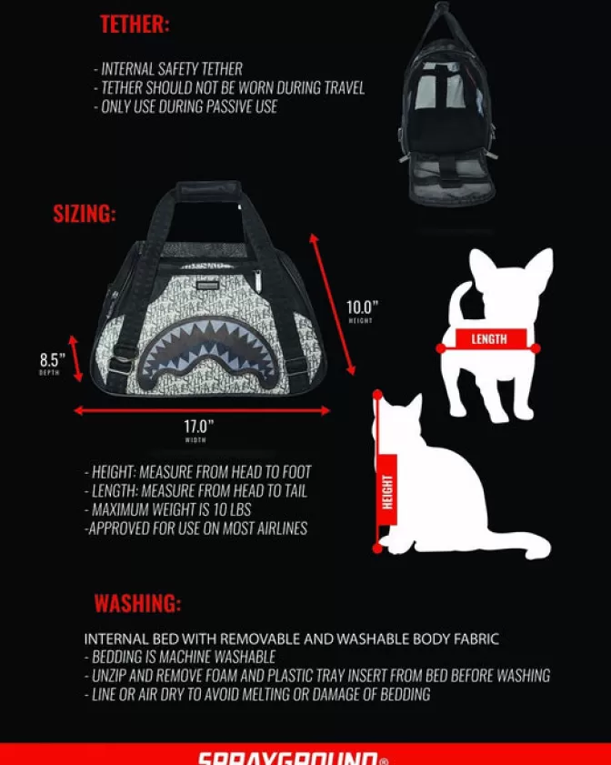 Sprayground PortaAnimali Street Edition - Trasportino Ergonomico per Cani e Gatti, Ideale per Spostamenti Lunghi

(：