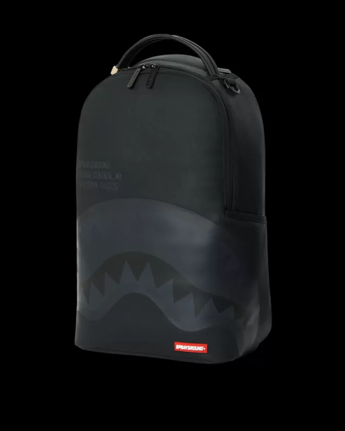 Zaino Sprayground Shark Central - Design Aggressivo in Nero Assoluto con Dettagli Specchiati (Edizione DLXV)