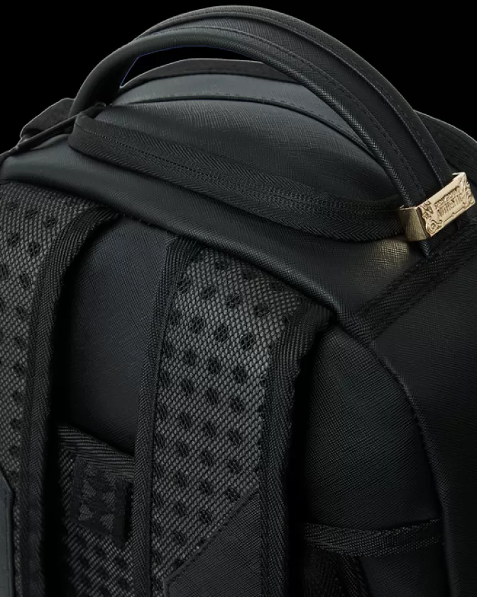 Zaino Sprayground Shark Central - Design Aggressivo in Nero Assoluto con Dettagli Specchiati (Edizione DLXV)