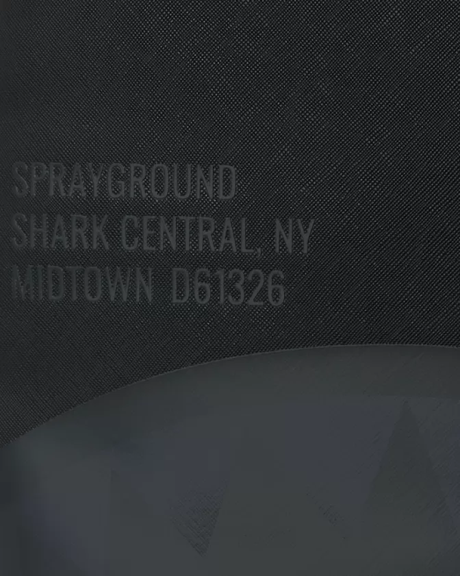 Zaino Sprayground Shark Central - Design Aggressivo in Nero Assoluto con Dettagli Specchiati (Edizione DLXV)