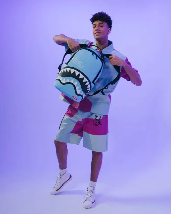 Zaino Sprayground Originale - Design Shark Central Blu Oceano, Modello DLXV per Stile Urbano