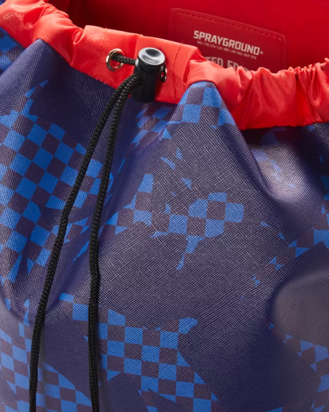 Zaino Sprayground Hills con Stampa Squalo Check - Design Casual in Tonalità Blu Marino per Uso Quotidiano
