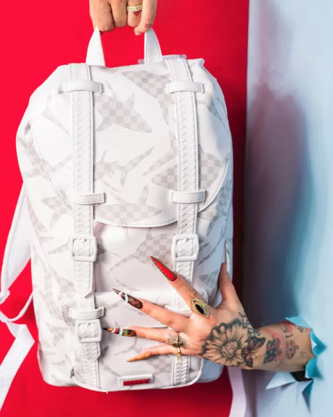Zaino Sprayground Hills - Design Squalo Bianco Impermeabile per Stile Urbano e Viaggi Comodi