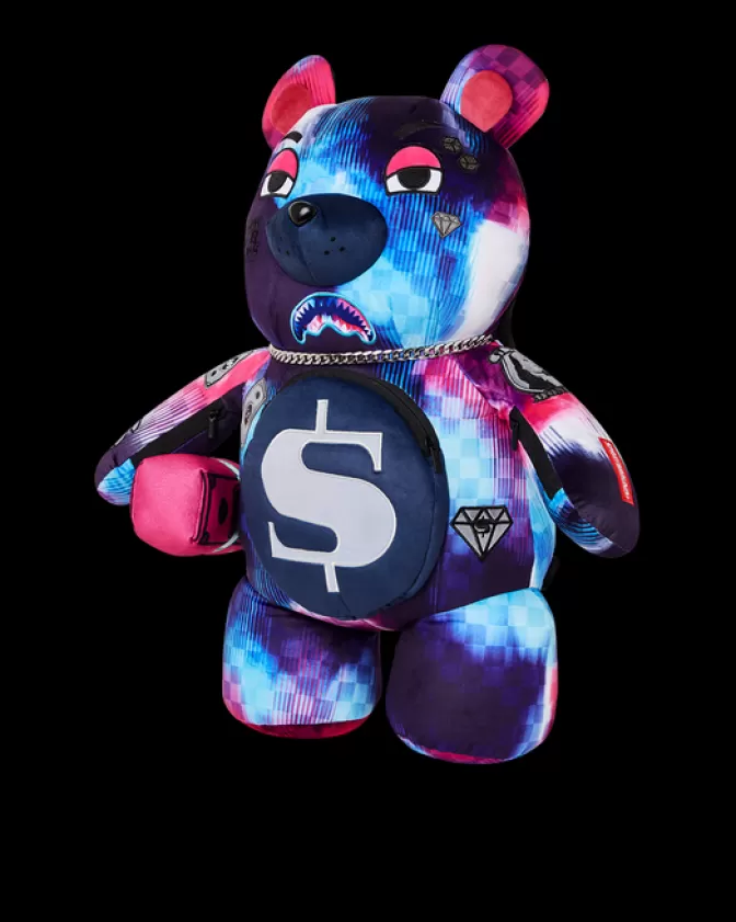 Zaini Sprayground con Orsacchiotto Peluche - Collezione Sharkclub Elettronica, Design Moneybear per Bambini e Ragazzi, Stile Urbano con Tasche Funzionali, Modelli Unisex con Chiusura Sicura, Portaoggetti a Forma di Teddy Bear