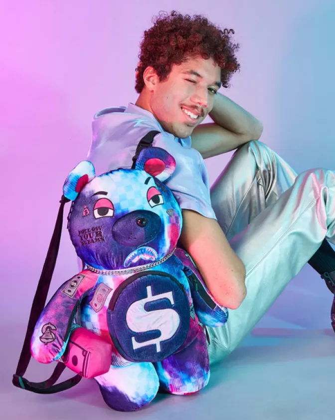 Zaini Sprayground con Orsacchiotto Peluche - Collezione Sharkclub Elettronica, Design Moneybear per Bambini e Ragazzi, Stile Urbano con Tasche Funzionali, Modelli Unisex con Chiusura Sicura, Portaoggetti a Forma di Teddy Bear