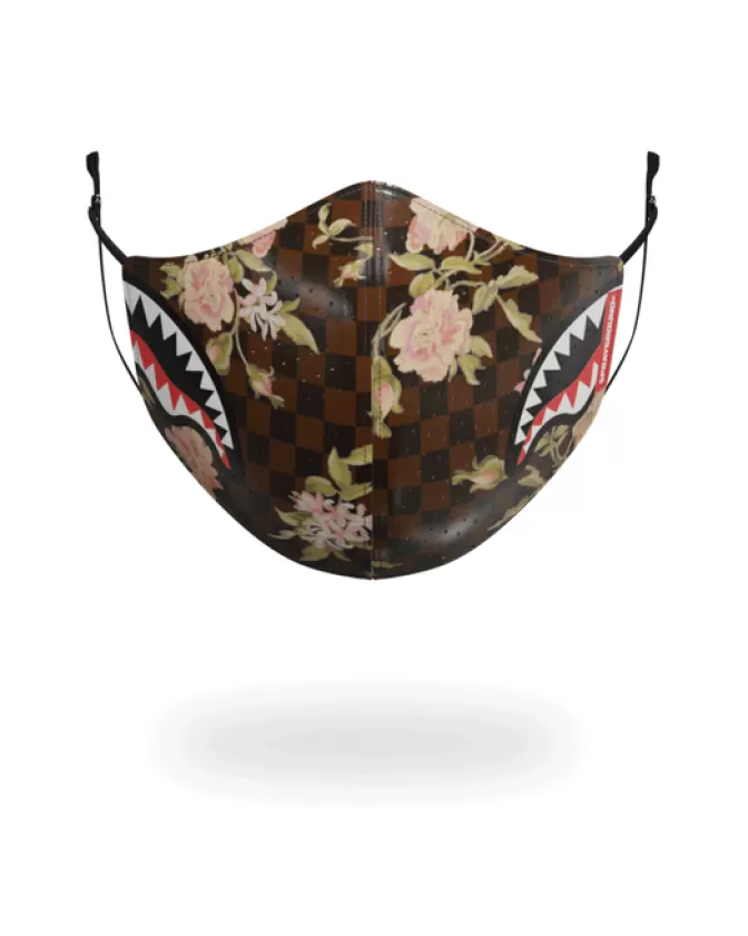 Mascherine Sprayground Unisex - Modello Squalo e Fiori in Ecopelle Vegana Antiallergica