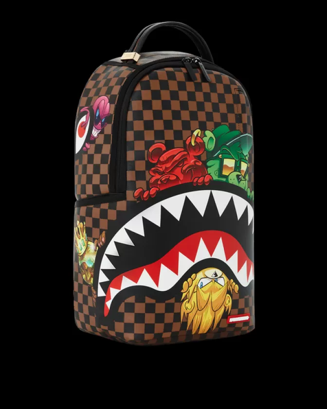 Sprayground Zaino Sneakin Design Esclusivo con Squali Urbani e Stile Parigi (DLXV)