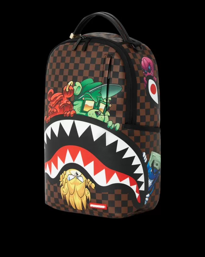 Sprayground Zaino Sneakin Design Esclusivo con Squali Urbani e Stile Parigi (DLXV)