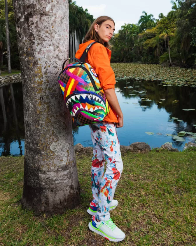 Zaino Sprayground Squali Urbani - Strisce Metropolitane di Parigi (Modello DLXV)