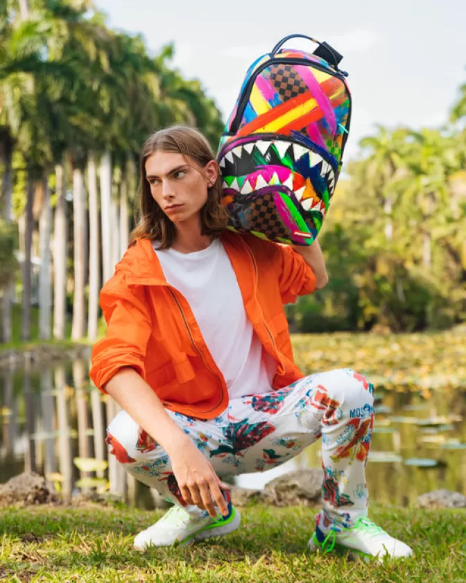 Zaino Sprayground Squali Urbani - Strisce Metropolitane di Parigi (Modello DLXV)