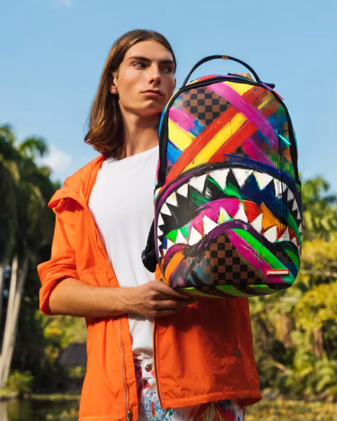 Zaino Sprayground Squali Urbani - Strisce Metropolitane di Parigi (Modello DLXV)