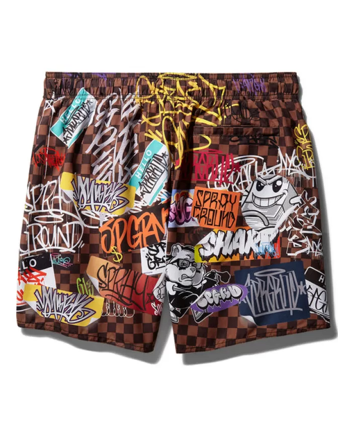 Pantaloncini Nuoto Sprayground - Squali Urbani e Jet Ski, Stile Parigi Bold per Sport Acquatici